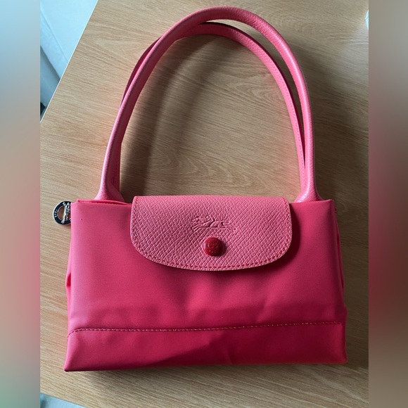 LONGCHAMP Le Pliage Neo Bag PINK CLASSIC TOTE with zip New condition - Picture 12 of 12